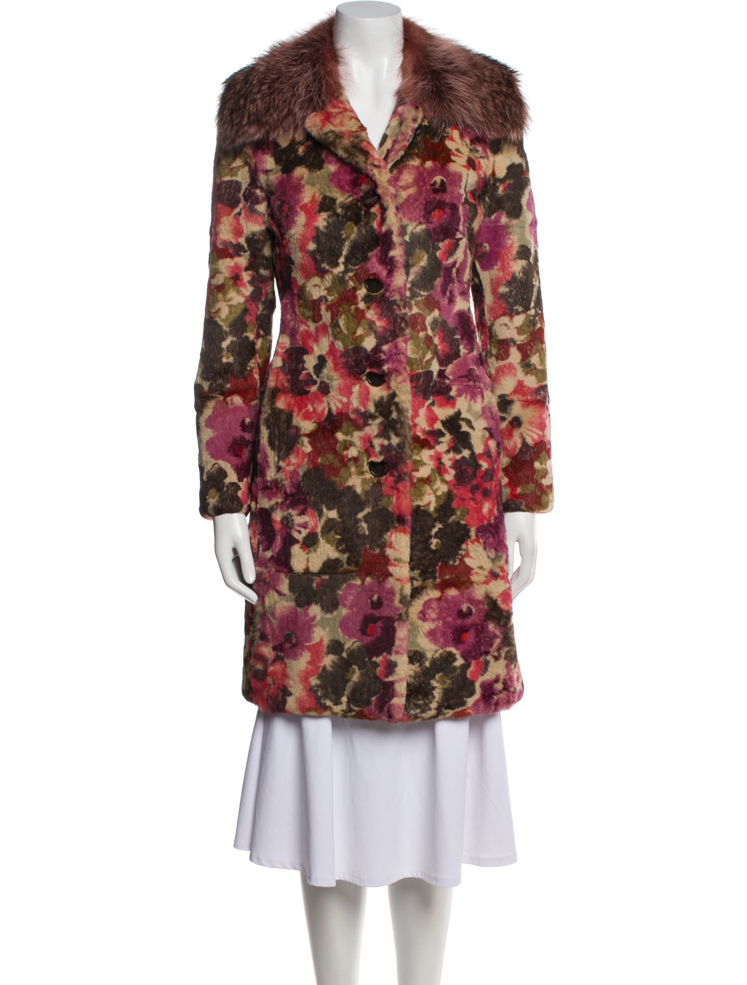 Etro Printed Fur Jacket w/ Tags