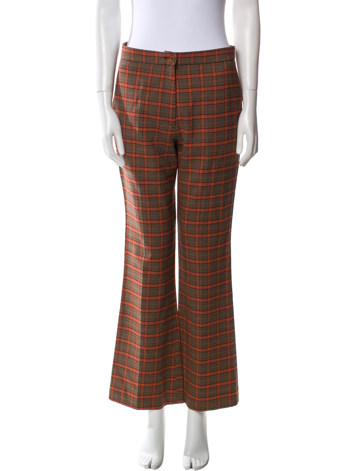 Etro Plaid Print Wide Leg Pants