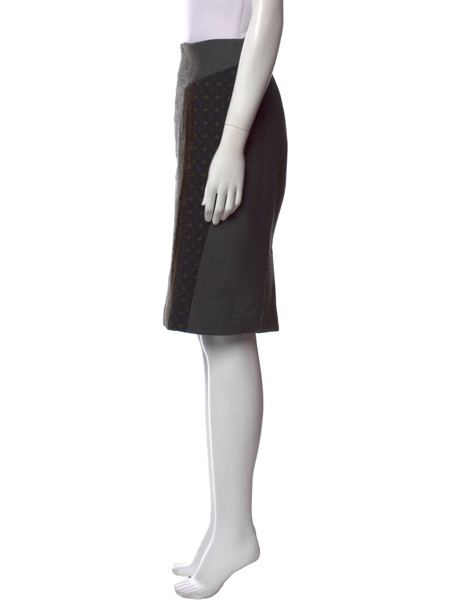 Etro Tweed Pattern Midi Length Skirt