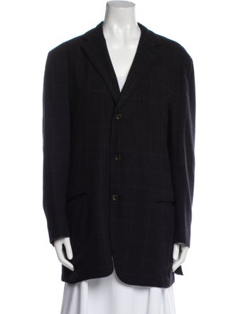 Etro Cashmere Plaid Print Jacket