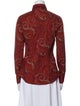 Etro Paisley Print Long Sleeve Button-Up Top