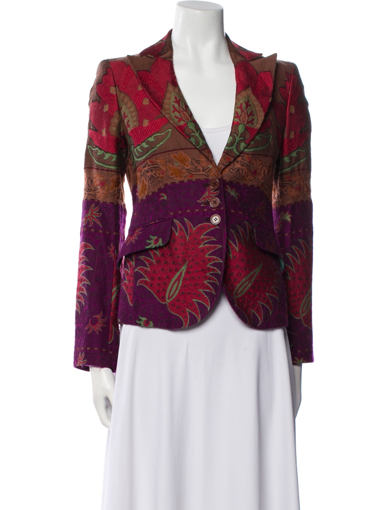 Etro Vintage Floral Print Blazer