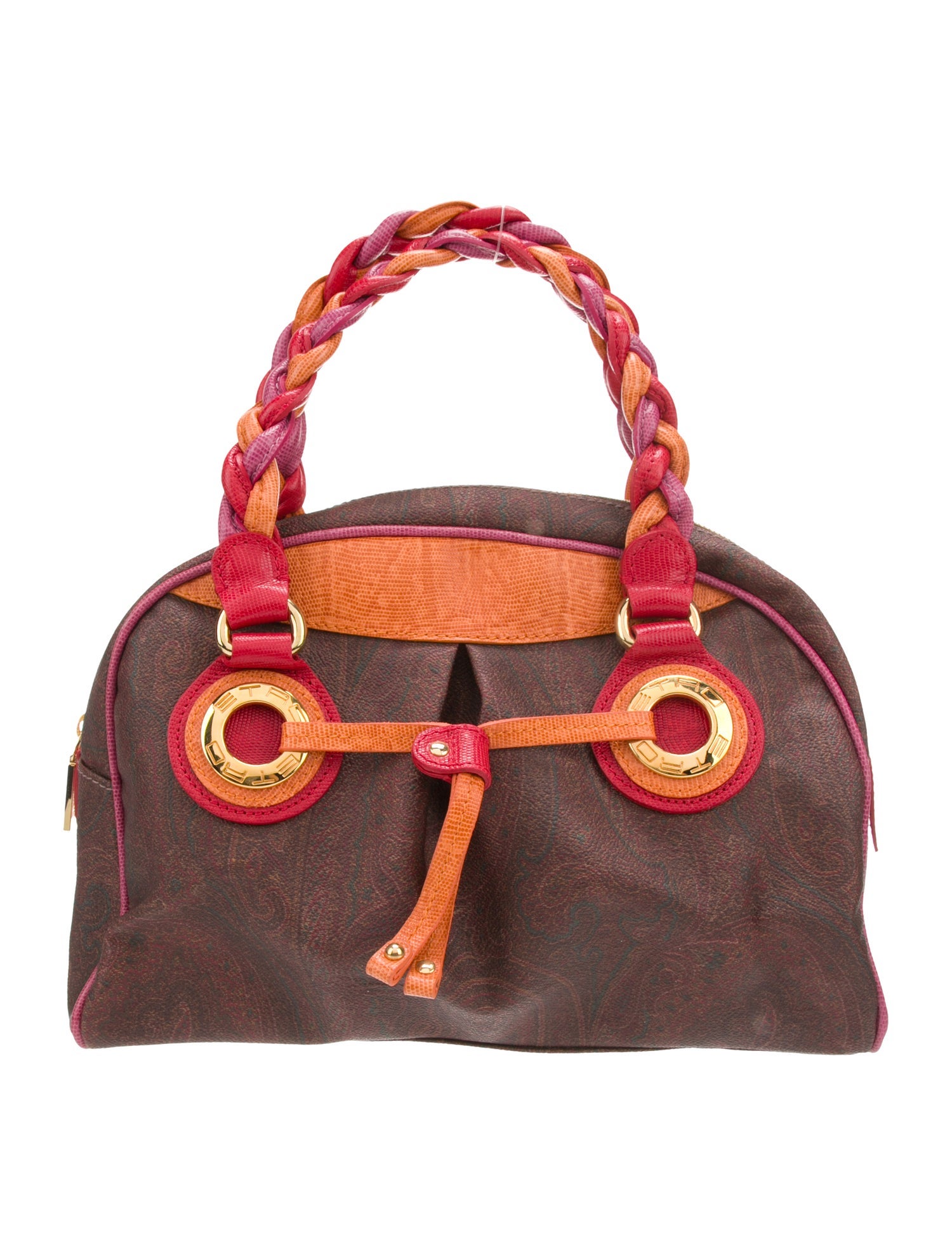 Etro Leather Top Handle Bag