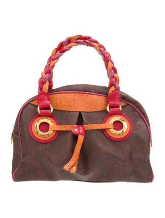Etro Leather Top Handle Bag