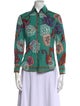 Etro Paisley Print Three-Quarter Sleeve Button-Up Top