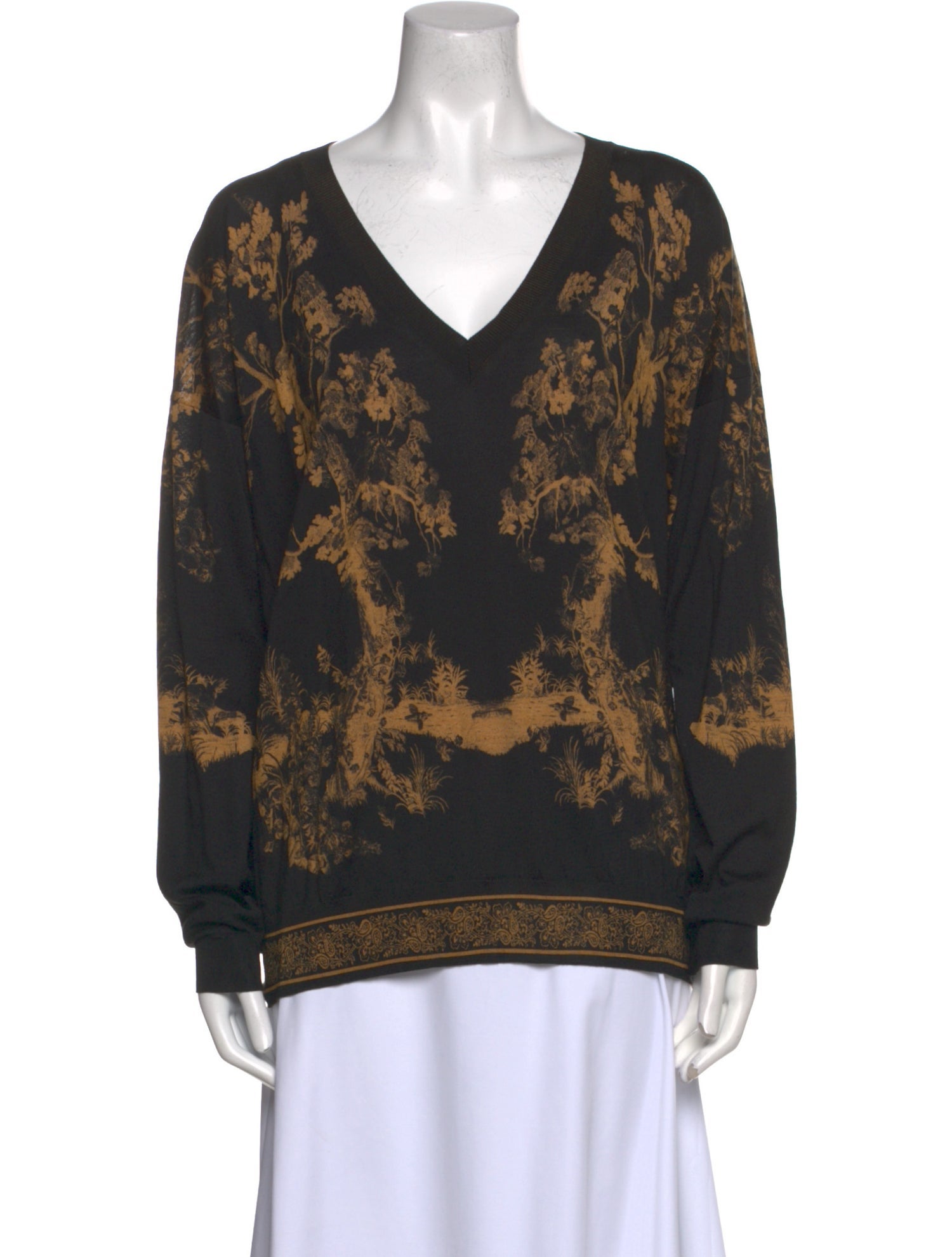 Etro Wool Printed Sweater w/ Tags