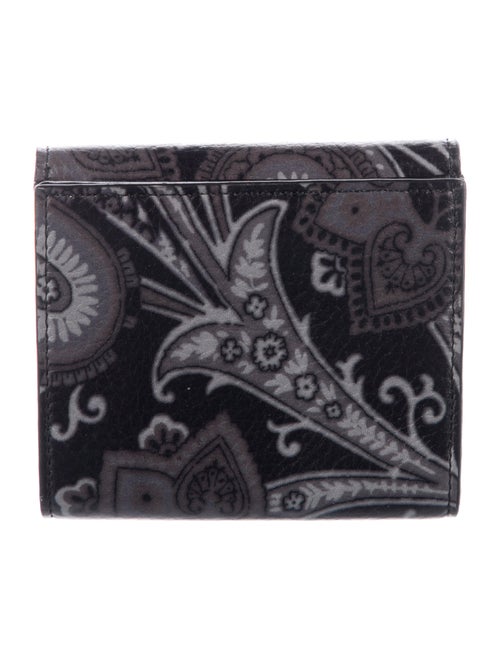 Etro Leather Printed Compact Wallet