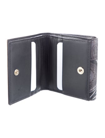 Etro Leather Printed Compact Wallet