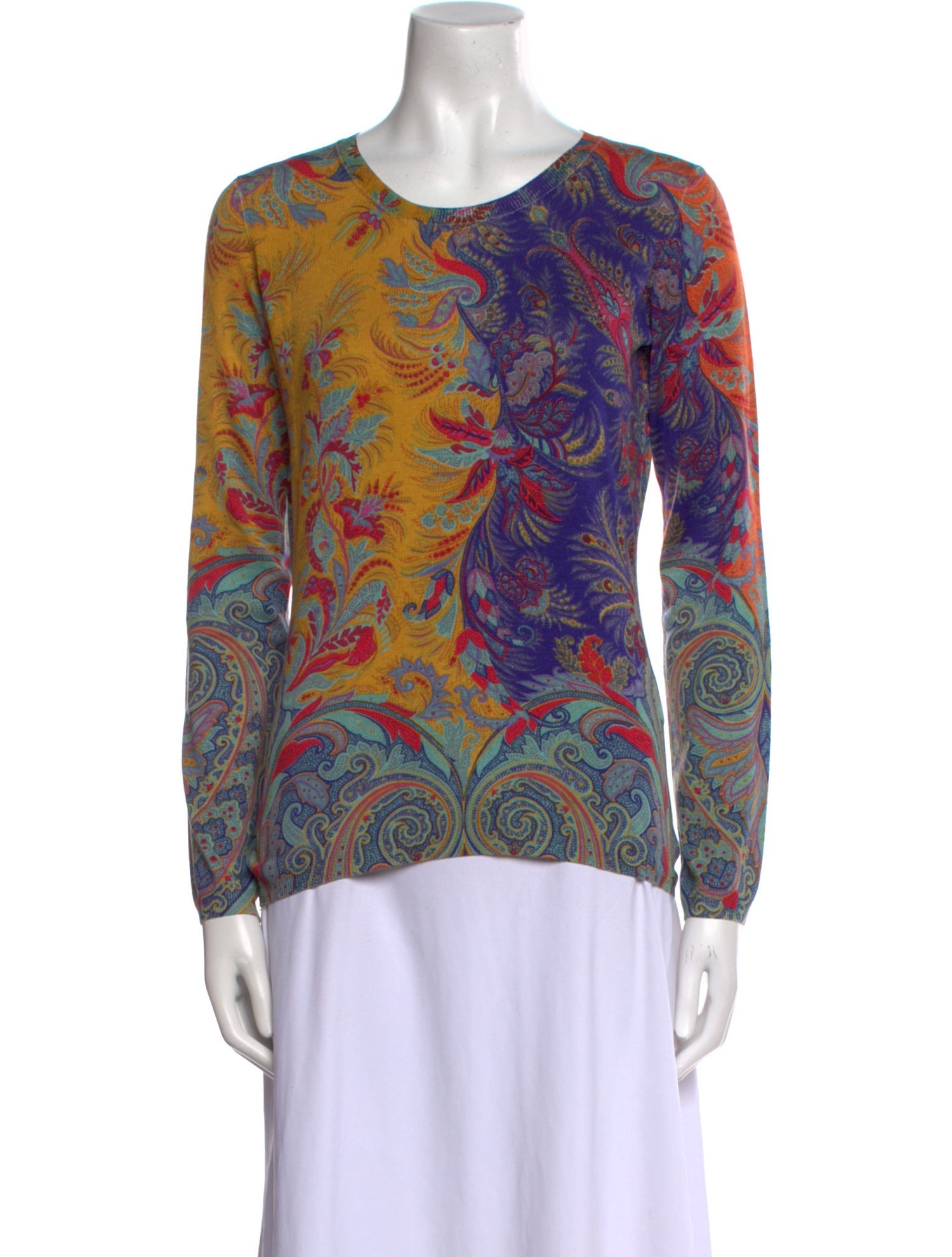 Etro Silk Paisley Print Top