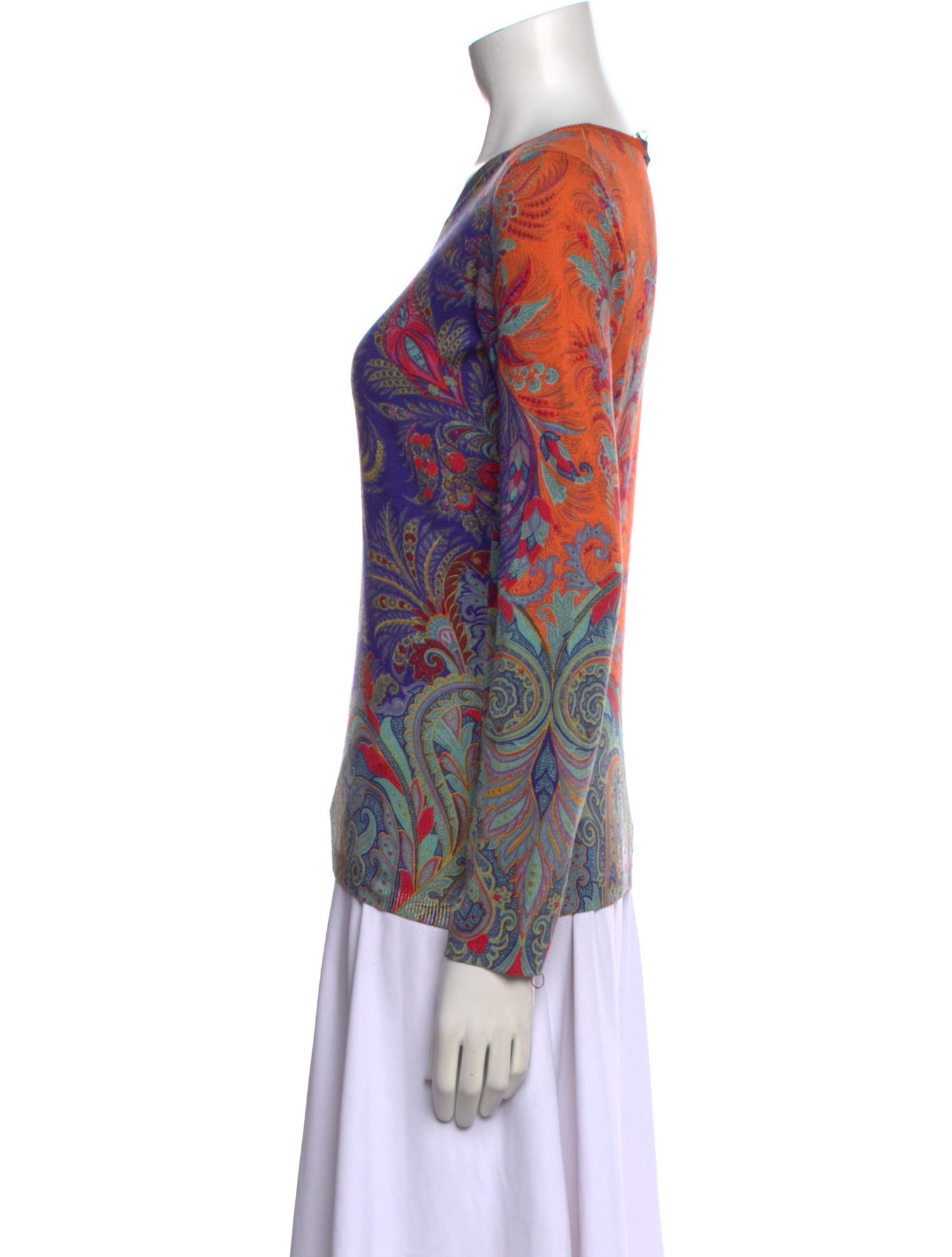 Etro Silk Paisley Print Top