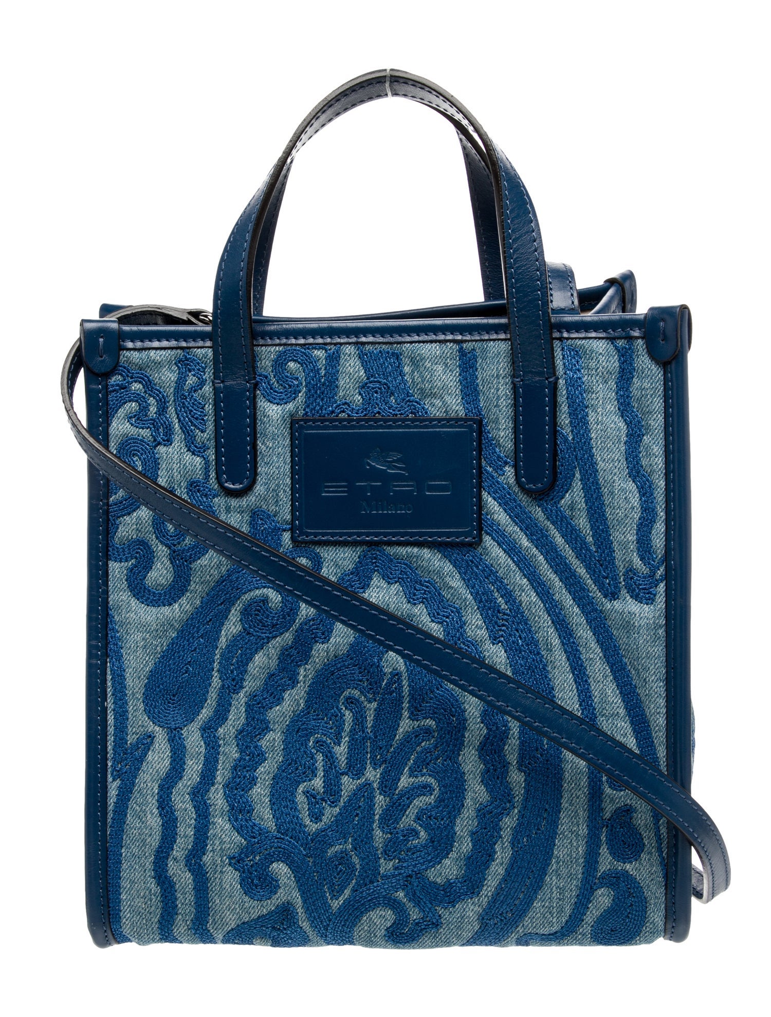 Etro Denim Top Handle Bag