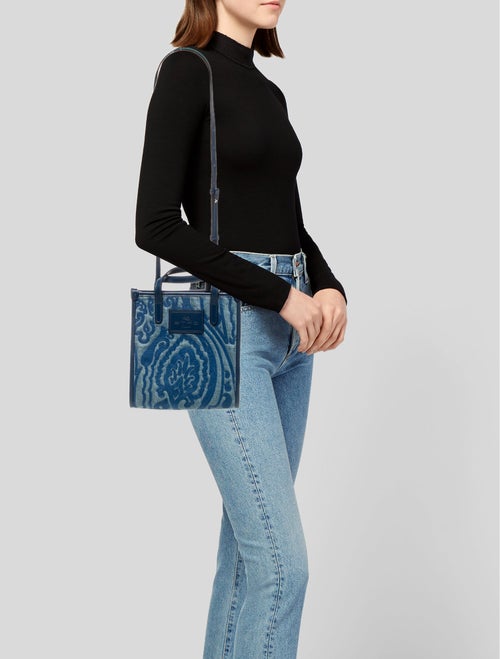 Etro Denim Top Handle Bag