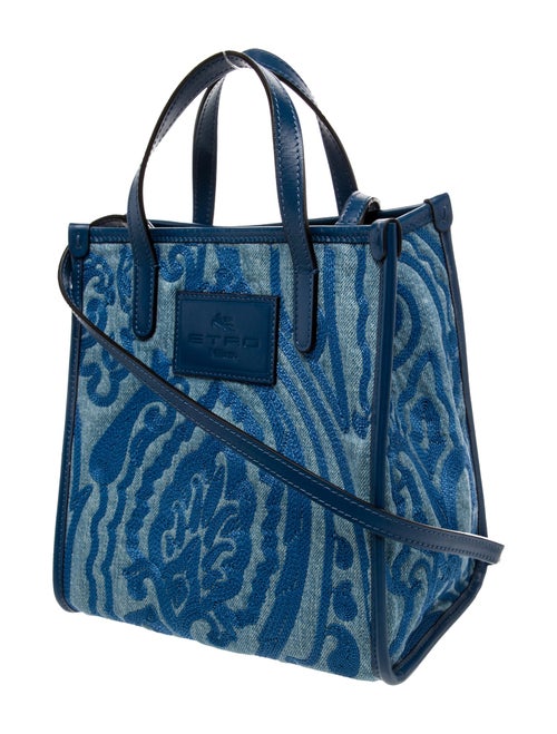 Etro Denim Top Handle Bag
