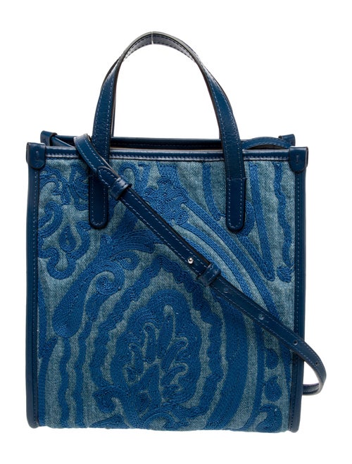 Etro Denim Top Handle Bag