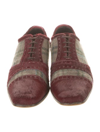 Etro Ponyhair Plaid Print Spectators