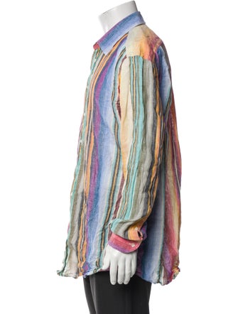 Etro Striped Long Sleeve Dress Shirt