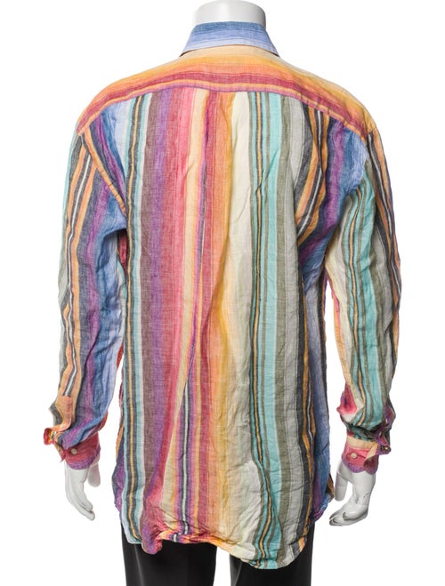 Etro Striped Long Sleeve Dress Shirt