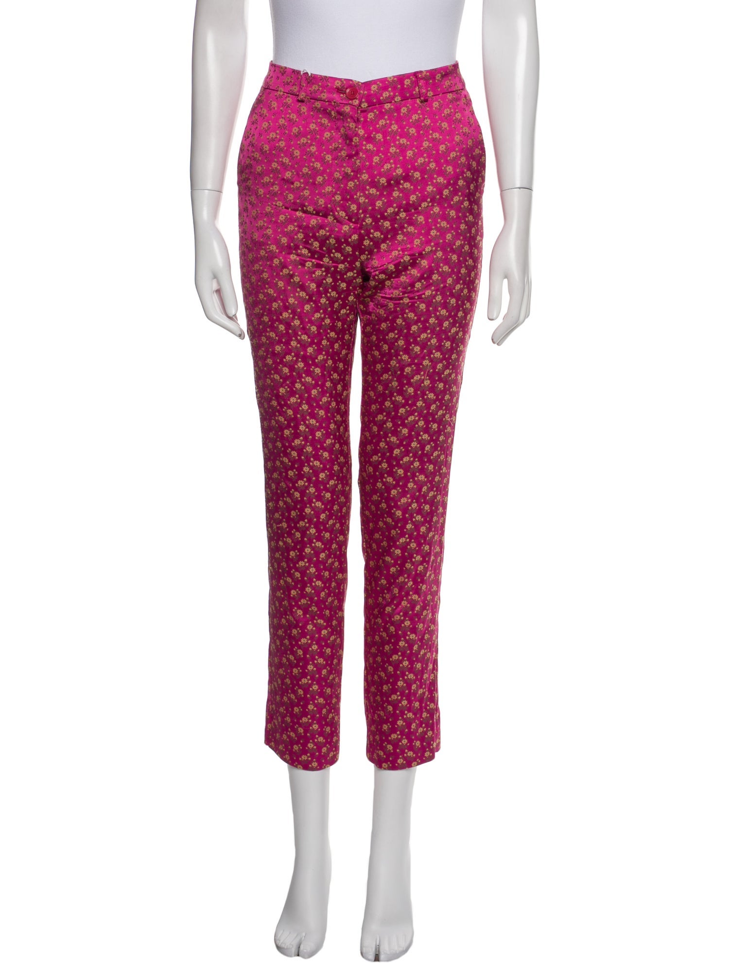 Etro Floral Print Straight Leg Pants