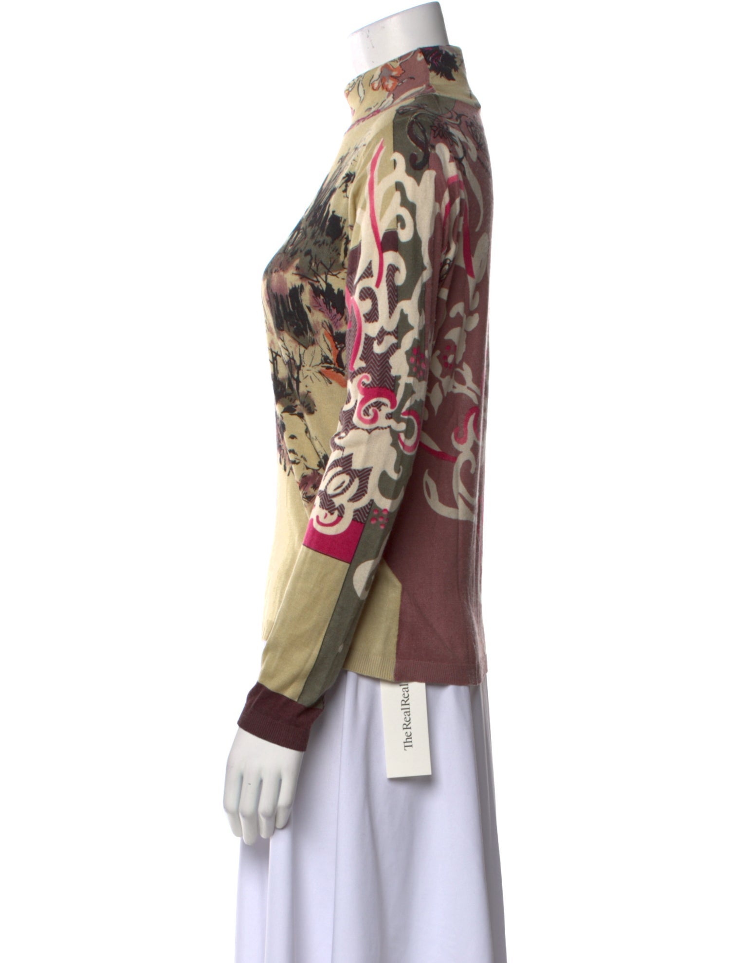 Etro Silk Floral Print Sweatshirt