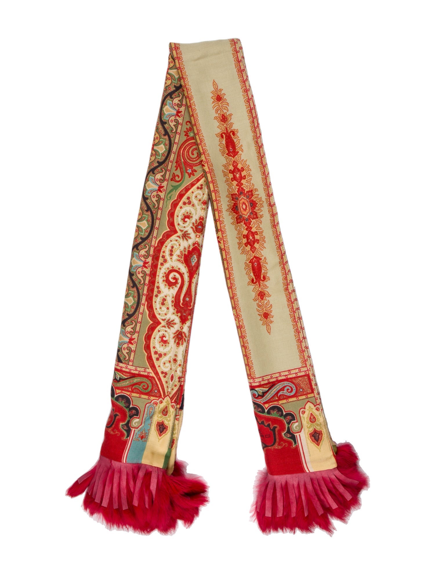 Etro Wool Paisley Print Scarf