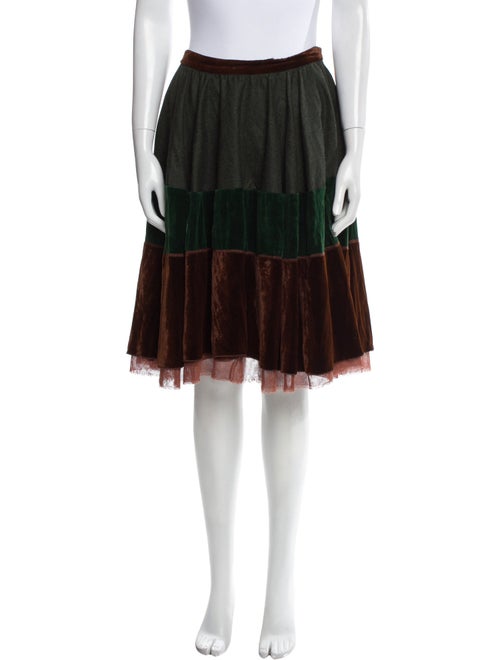 Etro Colorblock Pattern Knee-Length Skirt