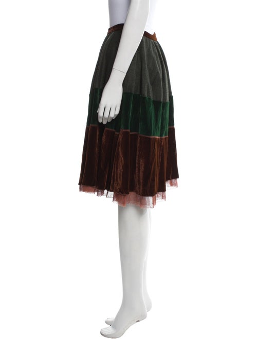Etro Colorblock Pattern Knee-Length Skirt