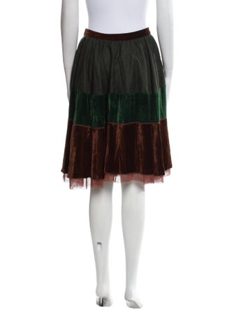 Etro Colorblock Pattern Knee-Length Skirt