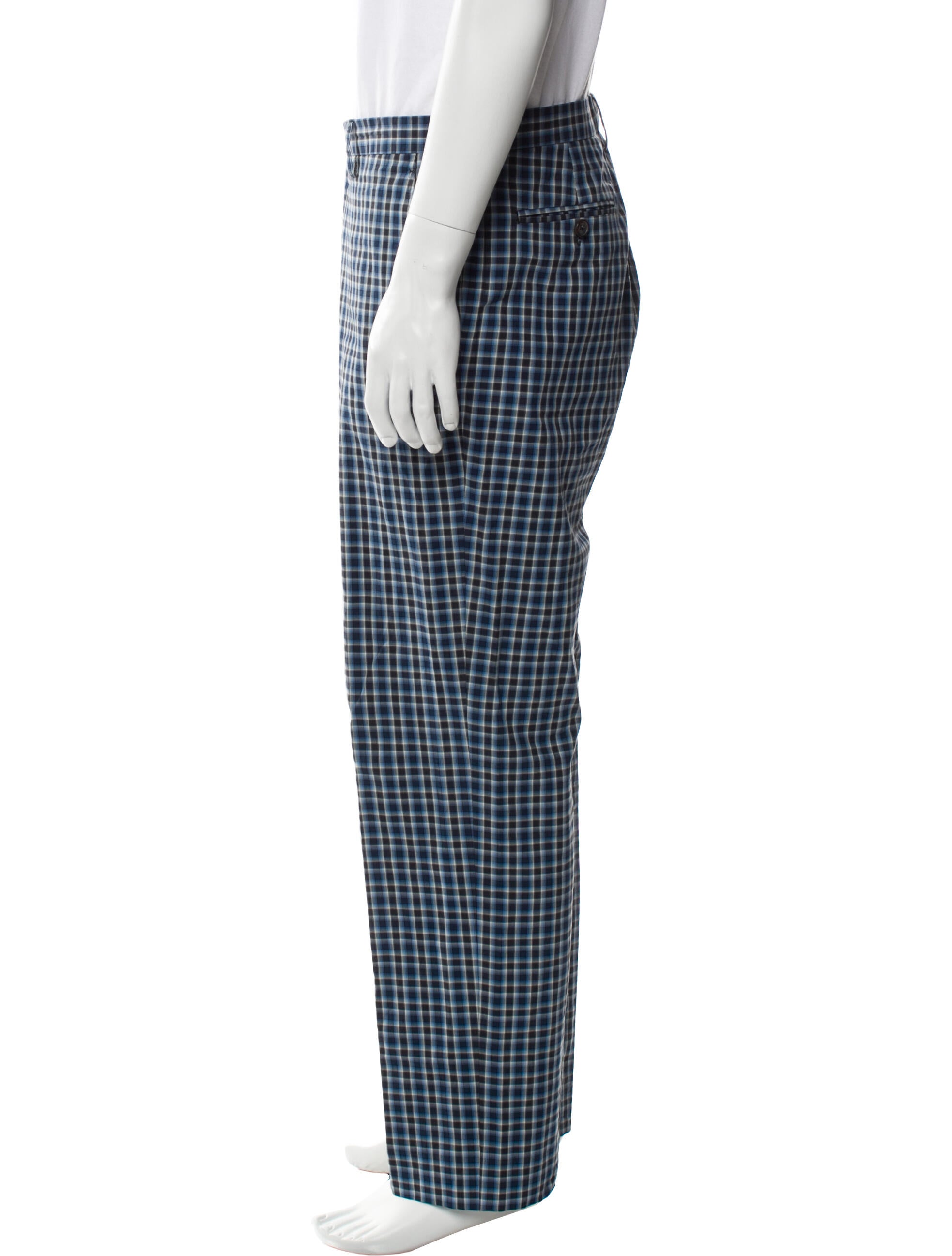 Etro Plaid Print Pants