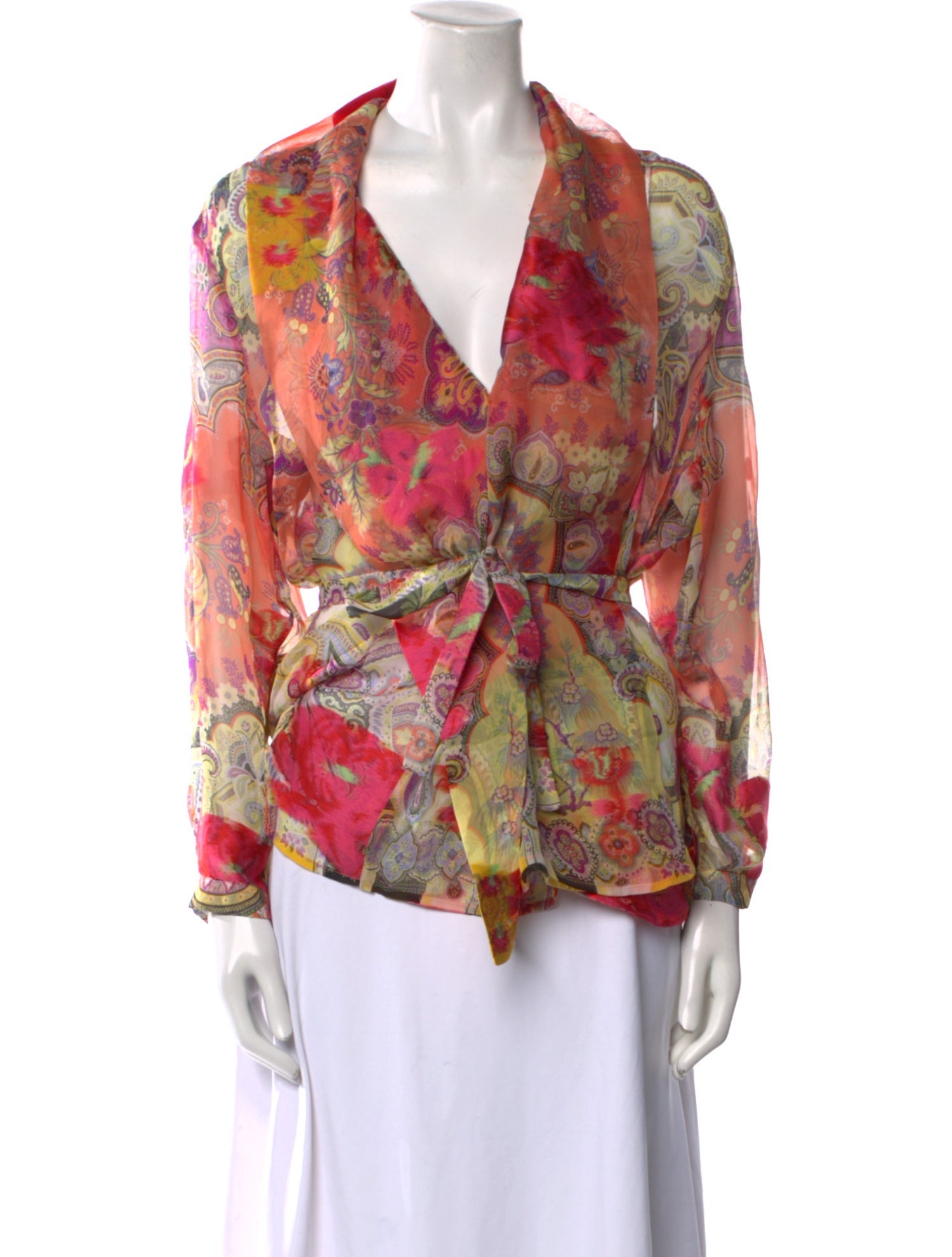 Etro Silk Floral Print Blouse