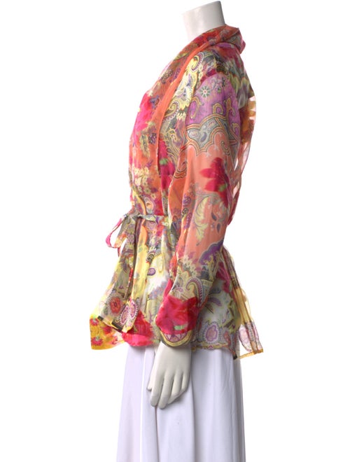 Etro Silk Floral Print Blouse