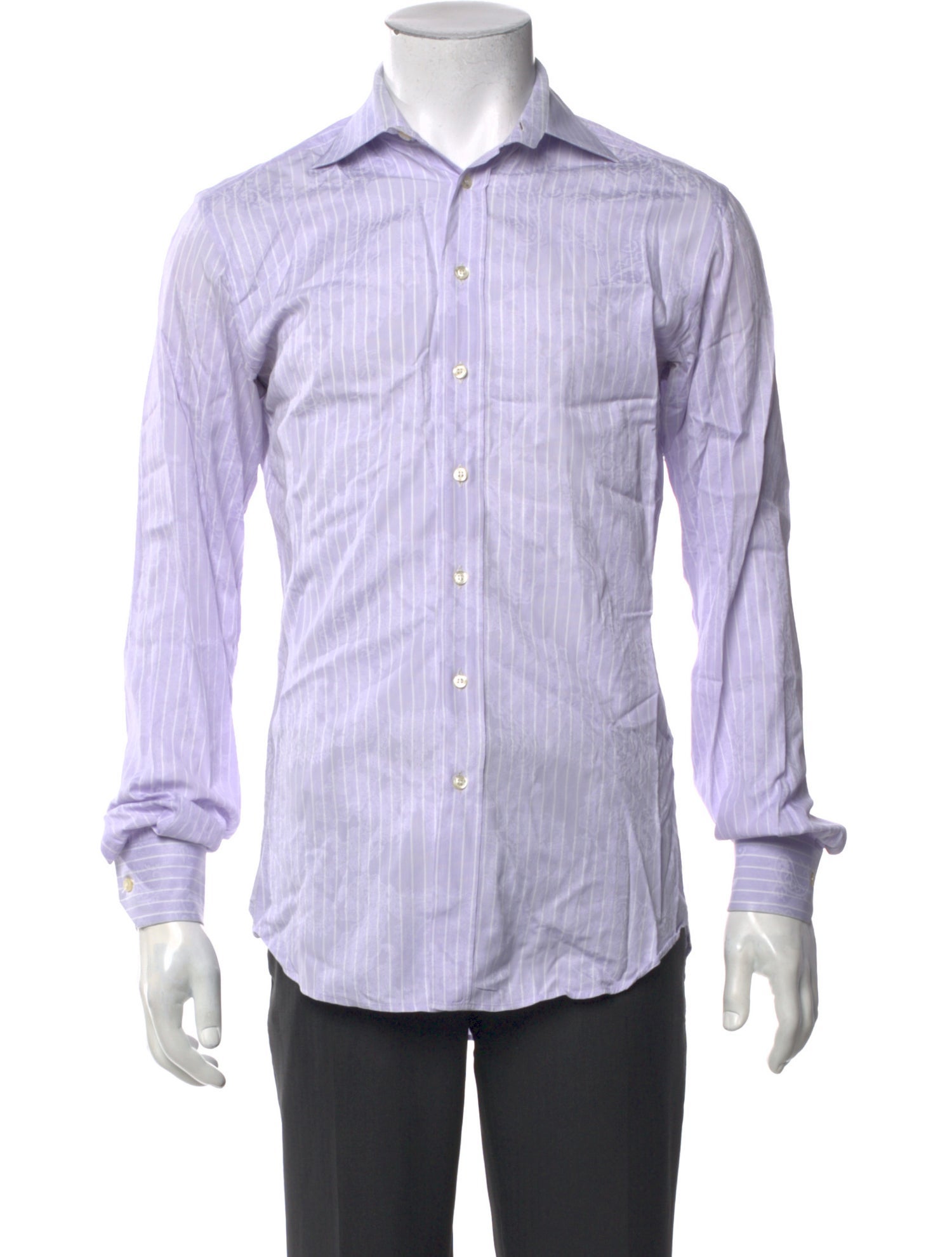 Etro Striped Long Sleeve Dress Shirt