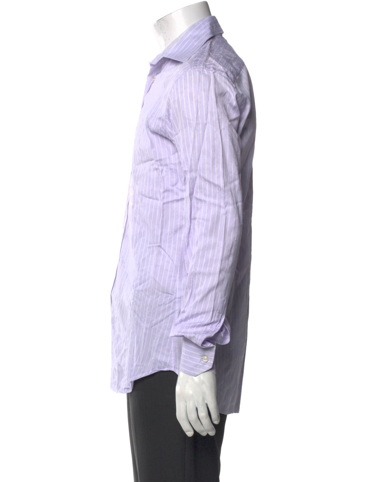 Etro Striped Long Sleeve Dress Shirt