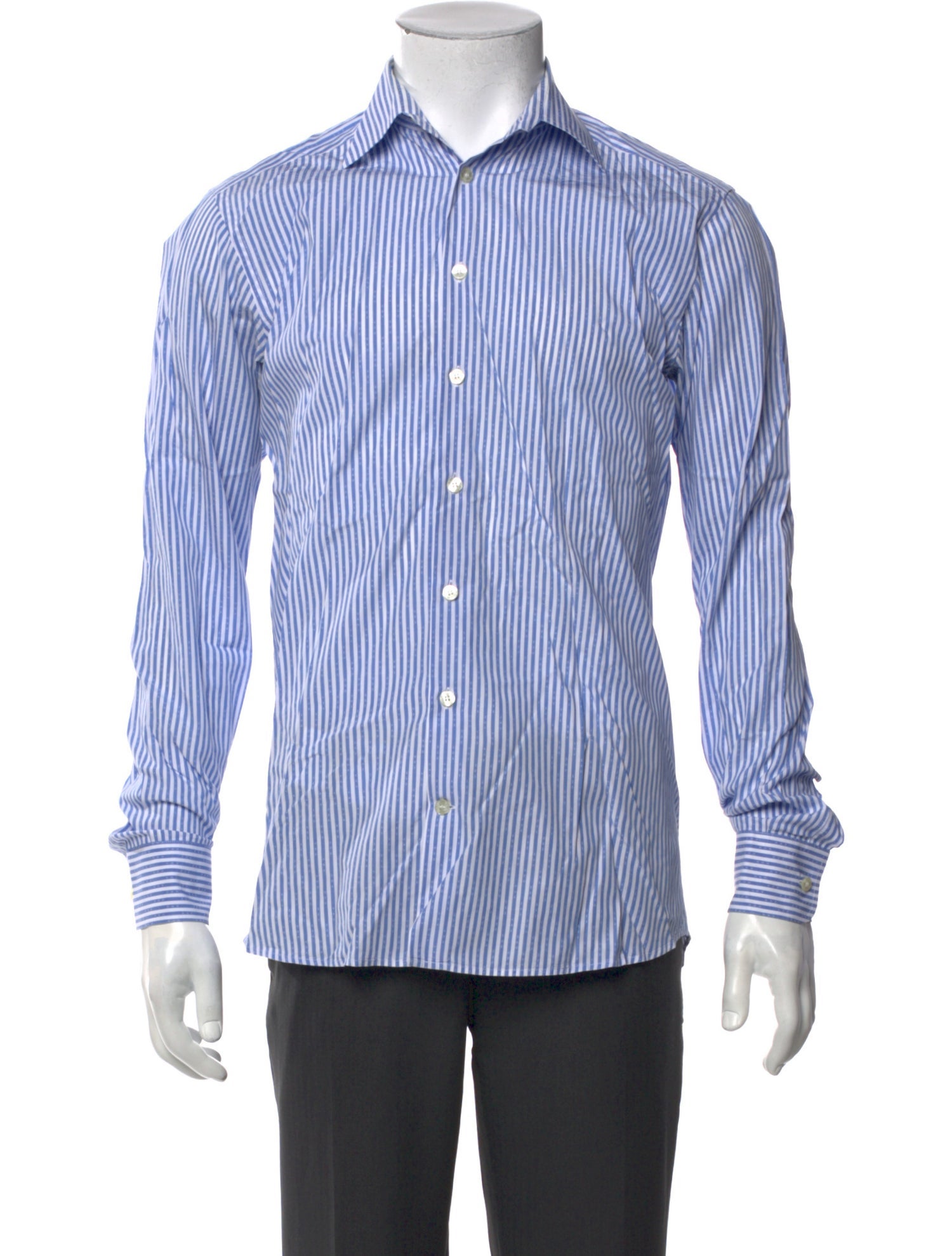 Etro Striped Long Sleeve Dress Shirt