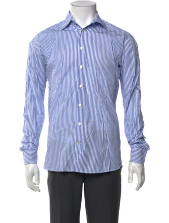 Etro Striped Long Sleeve Dress Shirt