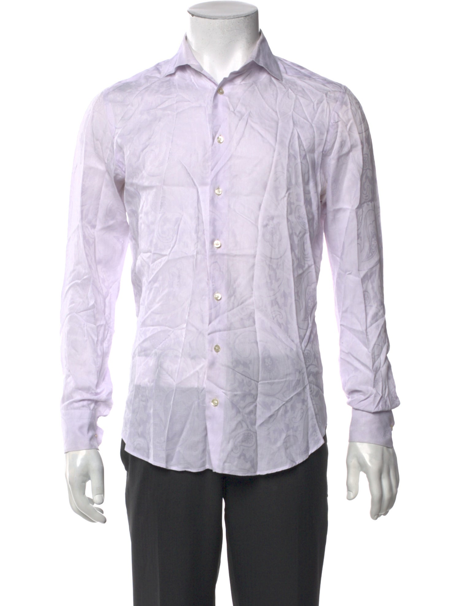 Etro Striped Long Sleeve Dress Shirt