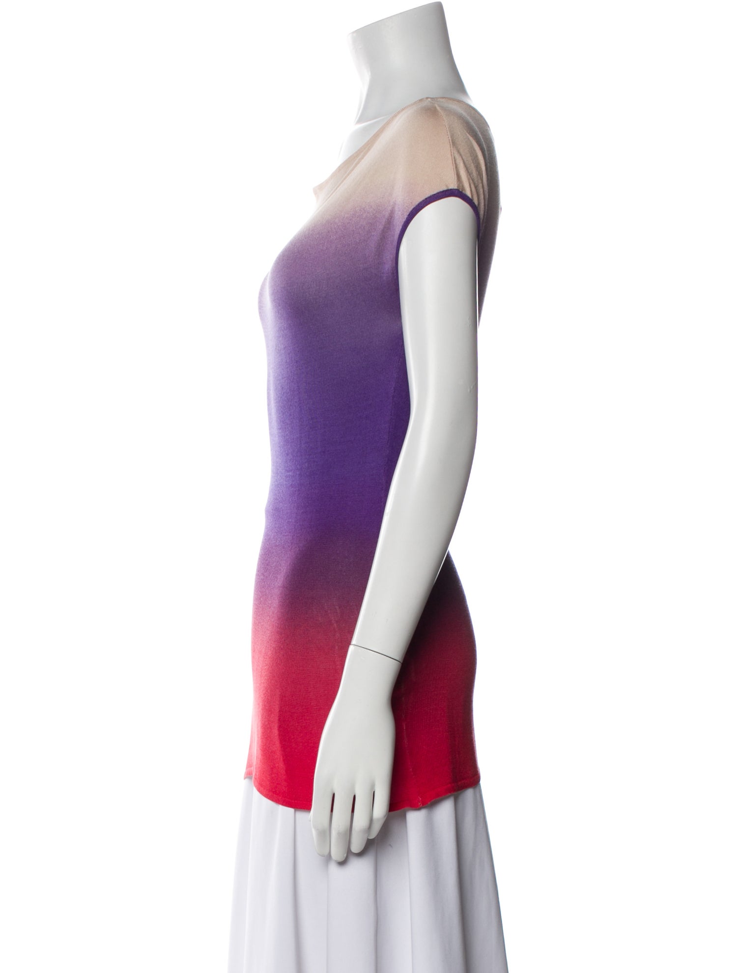 Etro Silk Colorblock Pattern Top