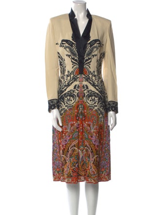 Etro Paisley Print Midi Length Dress