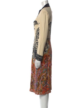 Etro Paisley Print Midi Length Dress