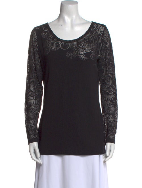 Etro Scoop Neck Long Sleeve Top