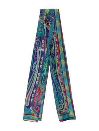 Etro Cashmere Paisley Print Scarf
