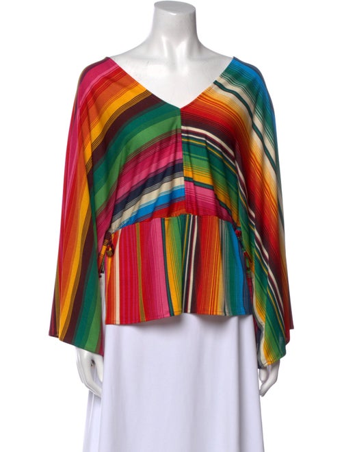Etro Striped V-Neck Blouse