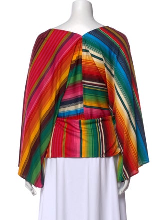 Etro Striped V-Neck Blouse