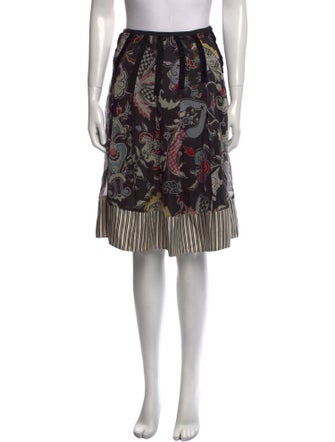 Etro Floral Print Knee-Length Skirt