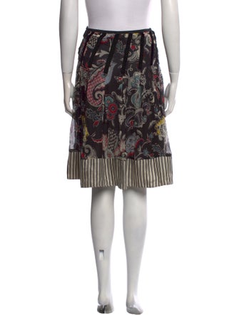 Etro Floral Print Knee-Length Skirt