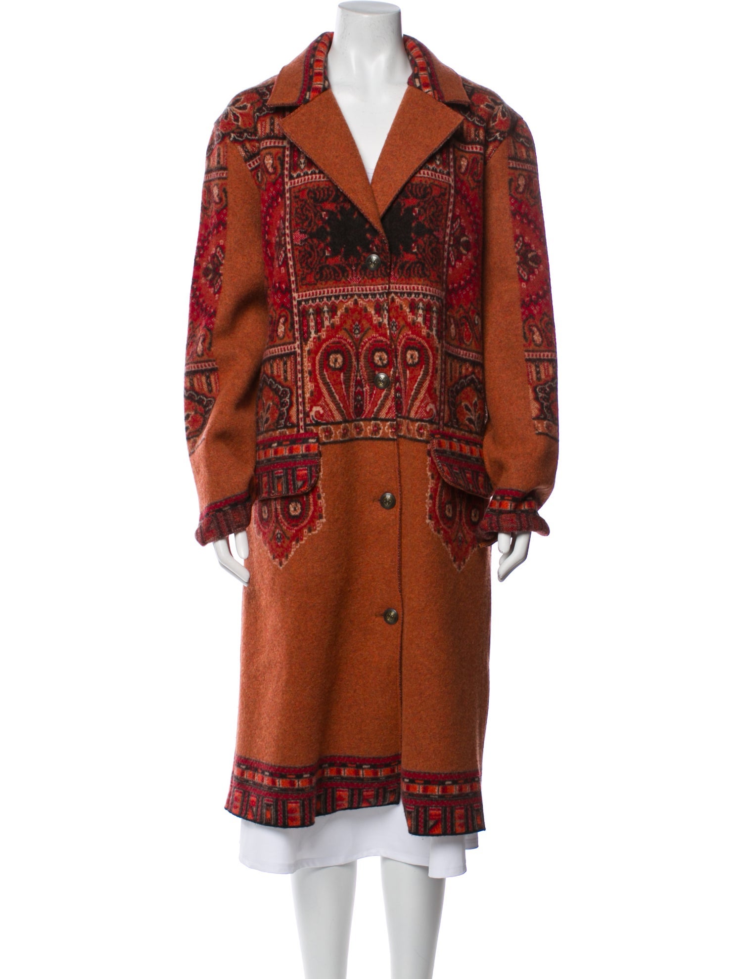 Etro Wool Paisley Print Coat w/ Tags