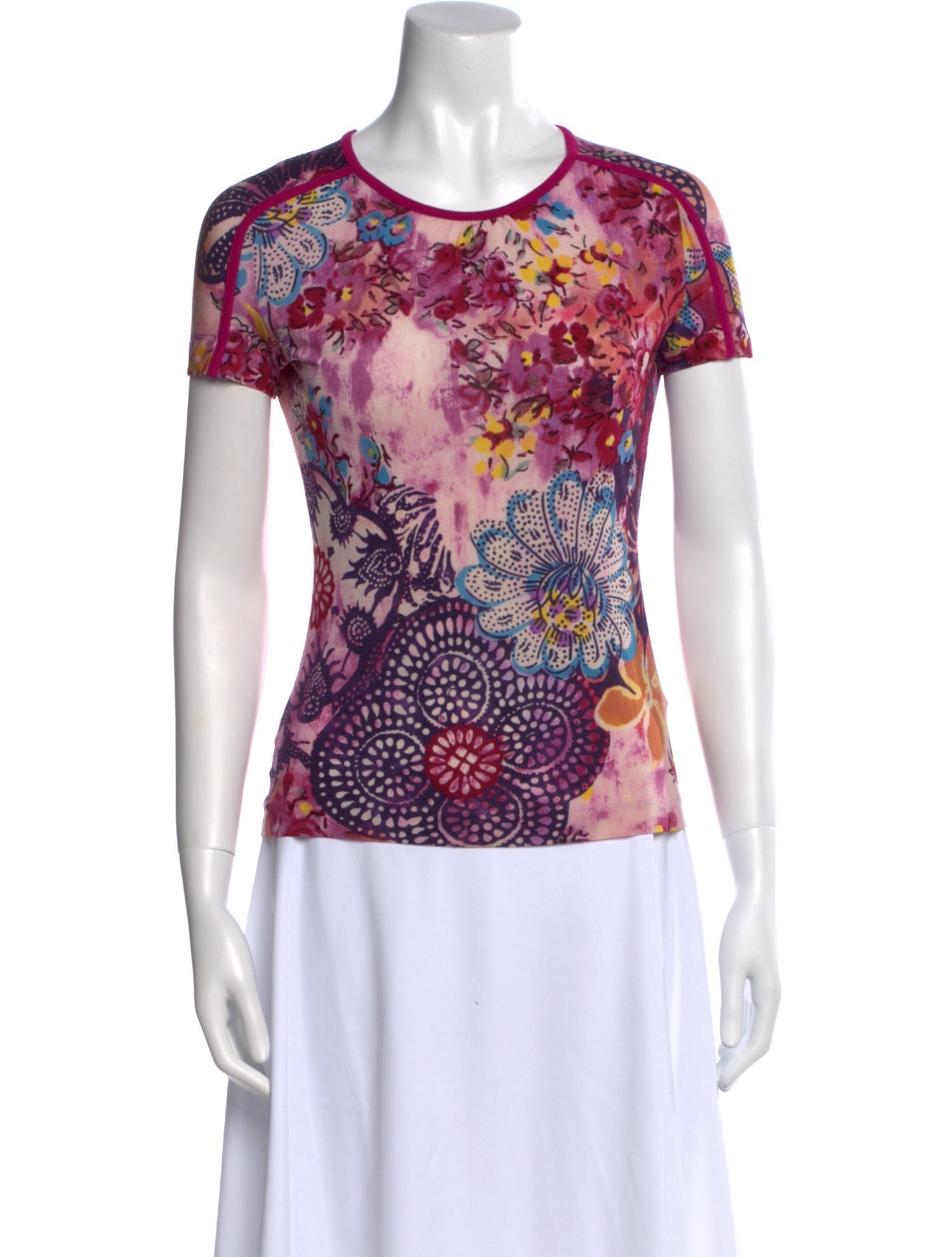 Etro Printed Scoop Neck T-Shirt