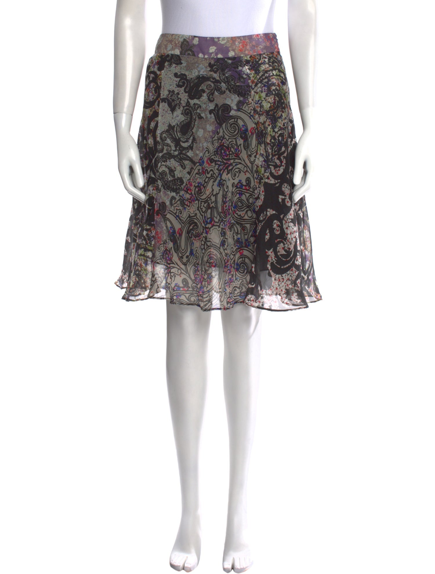Etro Silk Knee-Length Skirt