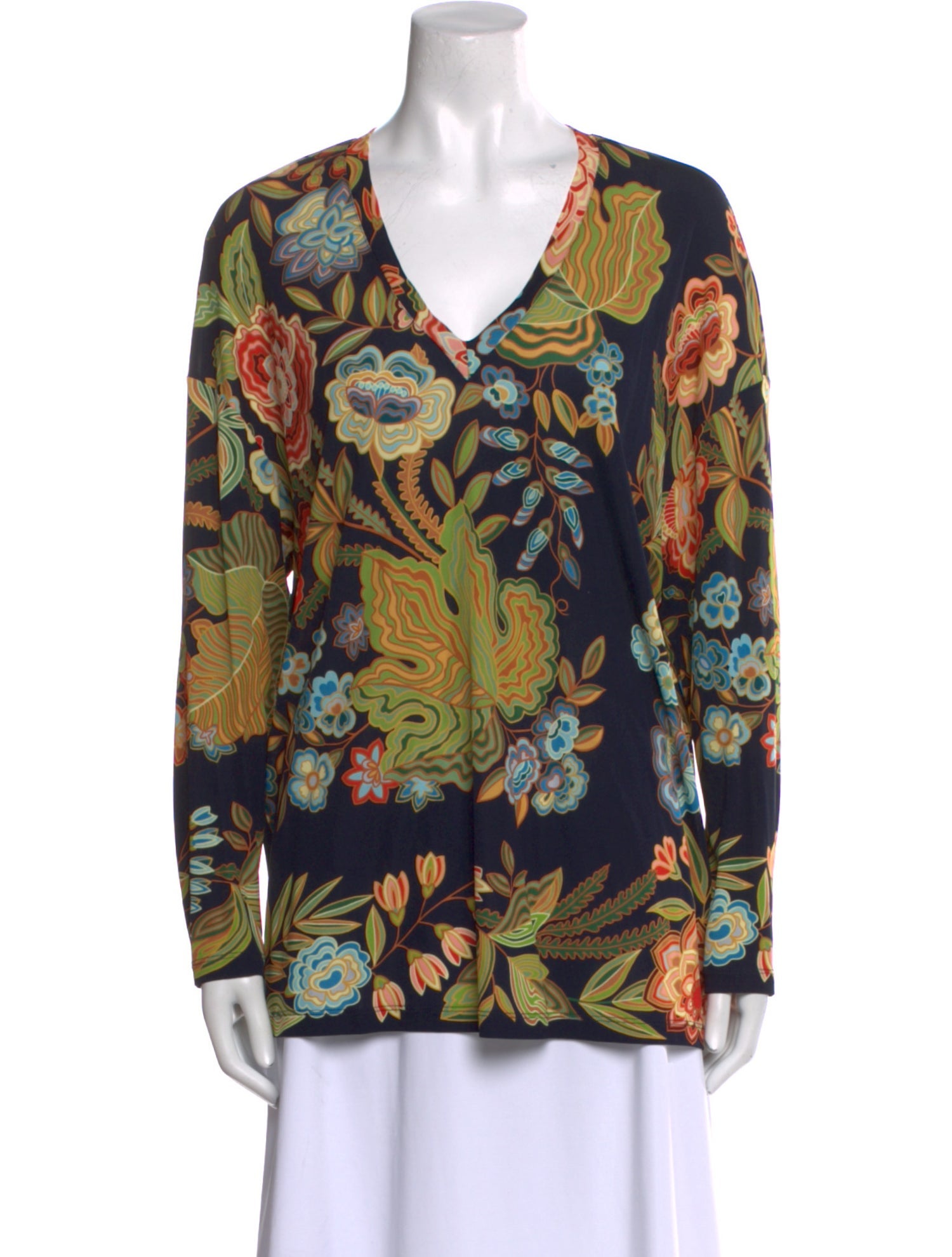 Etro Silk Floral Print Blouse