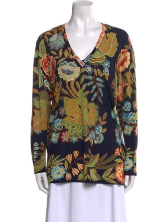 Etro Silk Floral Print Blouse