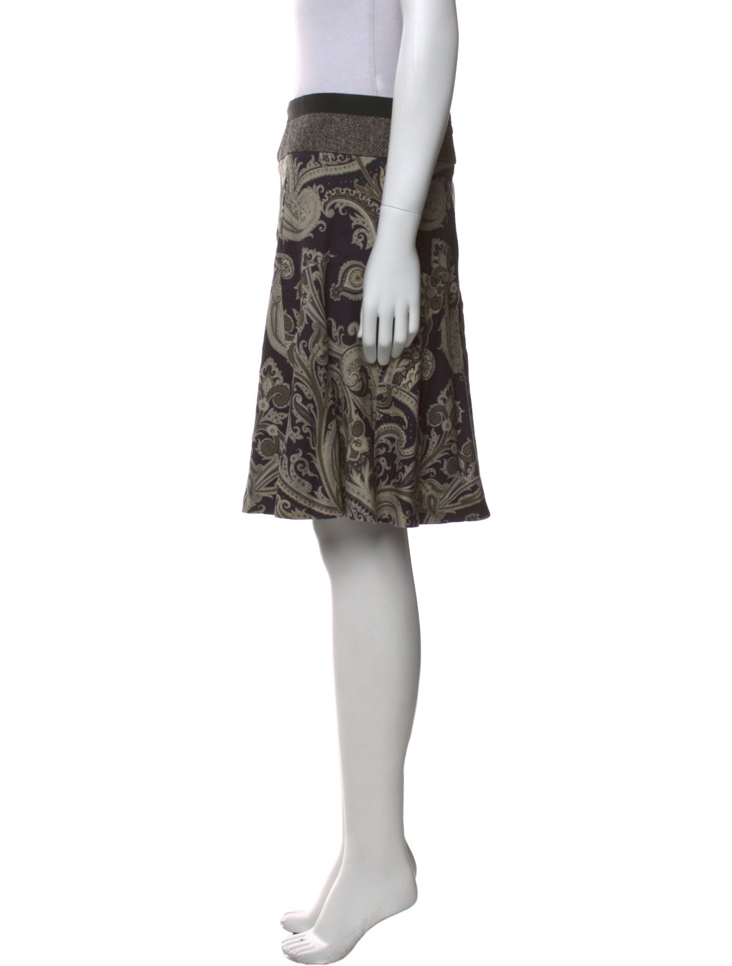 Etro Floral Print Knee-Length Skirt